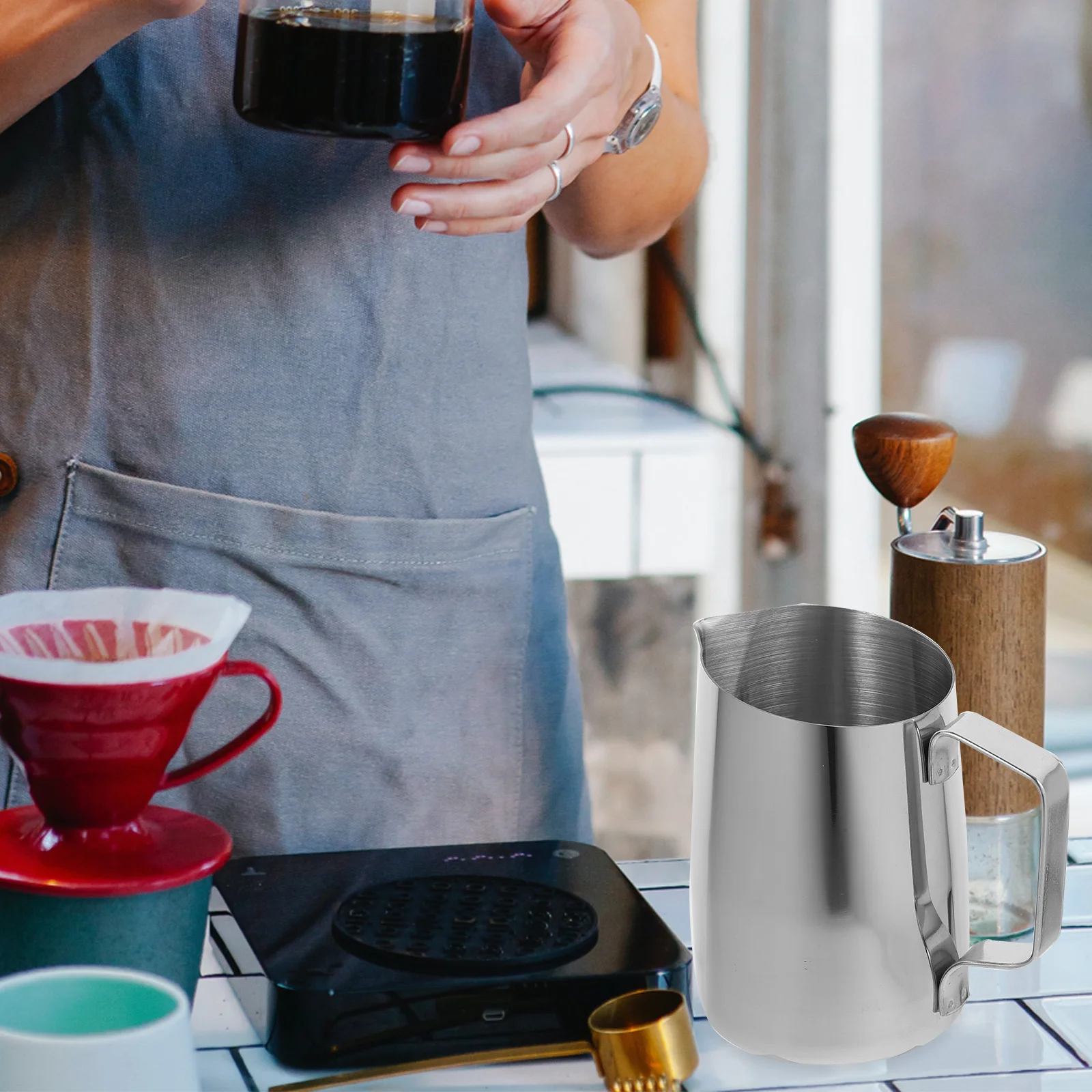

Stainless Steel Coffee Latte Cup Milk Frothing Pitcher Milk Steaming Pitcher Latte Art Cup Stainless Steel Cups
