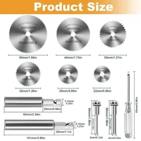 HSS High‑Speed‑Steel Saw‑Blade Kit 1/4in Hex Shank Multi‑Purpose Rotary‑Tool Cutting Wheel for Wood Metal Plastic 2