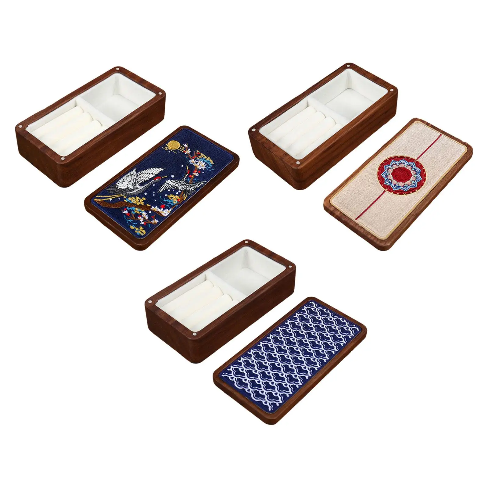 

Органайзер для шкатулки для драгоценностей, ретро-часы, поднос для колец, прямоугольная организация, хранение ювелирных изделий для ожерелья, серег, шпилек для ушей, браслетов