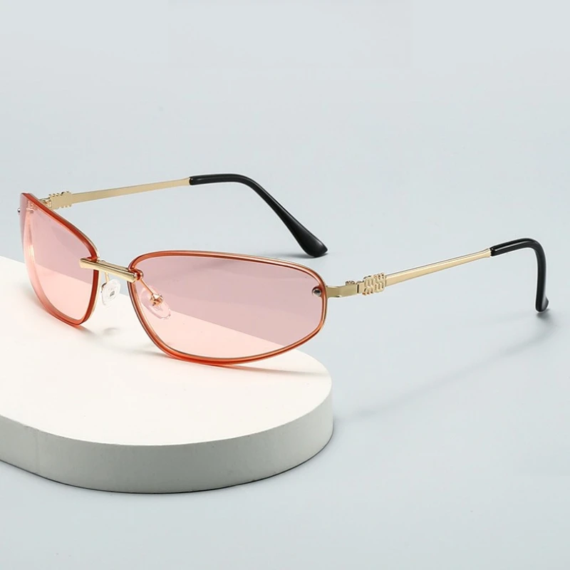 

Rimless Sunglasses Women Stylish Outdoor Decor Shades Women Trendy Luxury Mirror Traveling Glasses Men Driving Fishing Eyewear