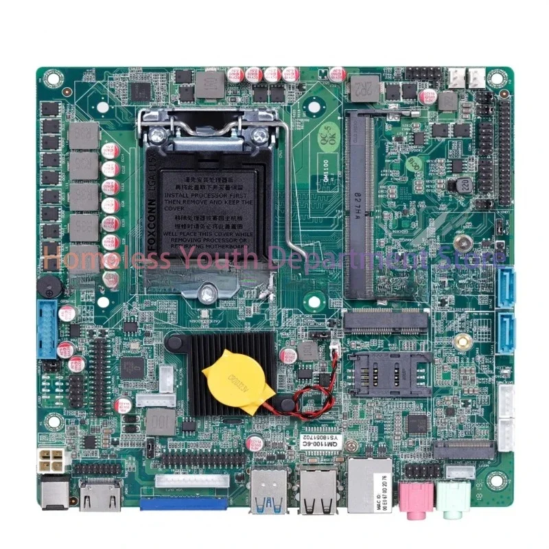 Desktop Motherboard H110 with  CPU 7th Gen  LGA1151 I3-7100/i5-7500/i7-7700 1*DDR4 1866/2133 Max.16GB RAM 6COM/2COM