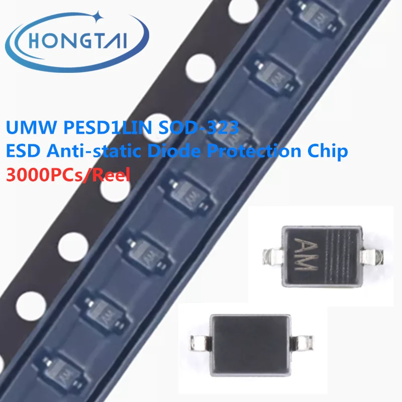 

3000PCs/Reel Free Shipping UMW PESD1LIN SOD-323 ESD Anti-static Diode Protection Chip Original New