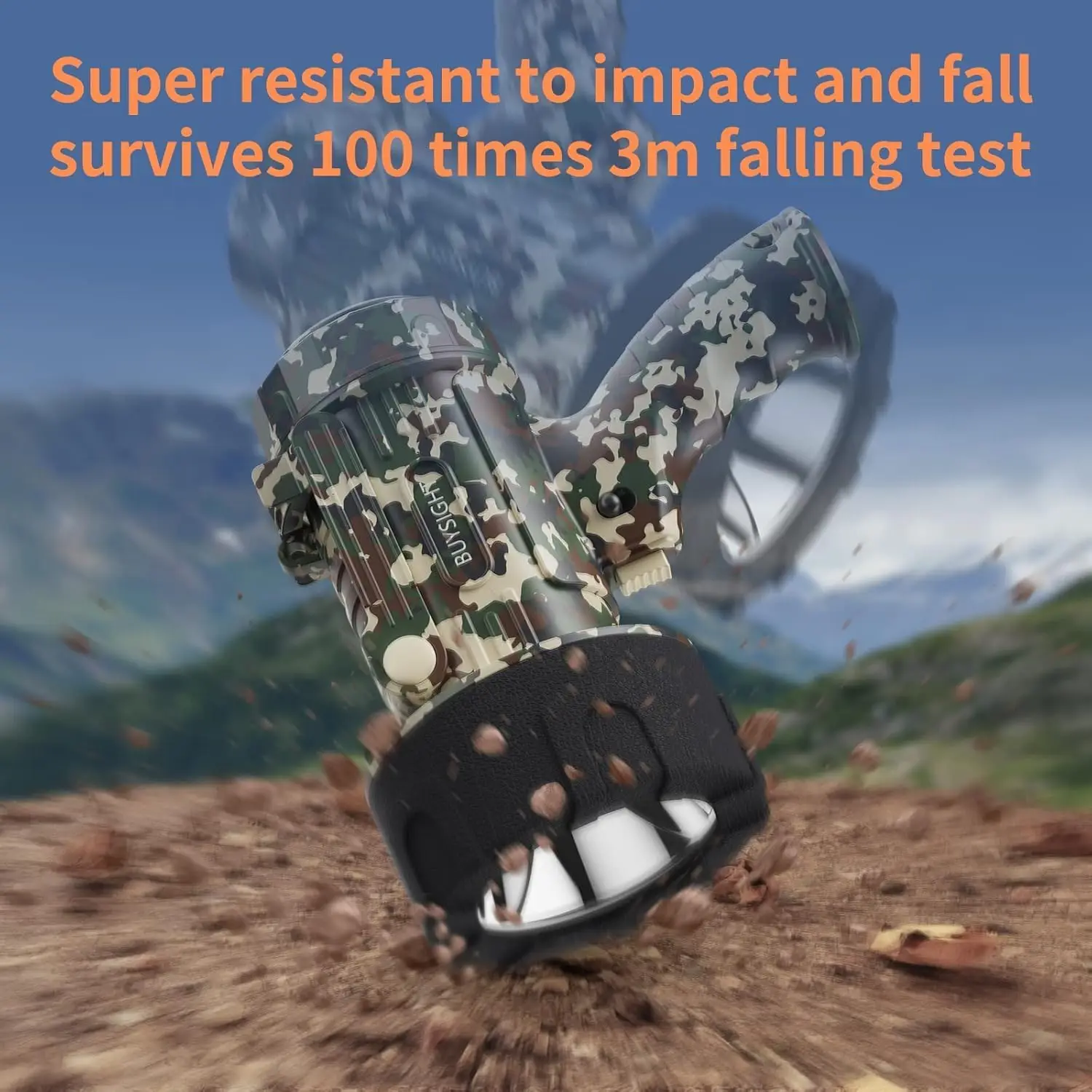 Torcia Ricaricabile, 1M Lumen Impermeabile Lampada da Caccia con Filtro Rosso e Ricarica USB-C