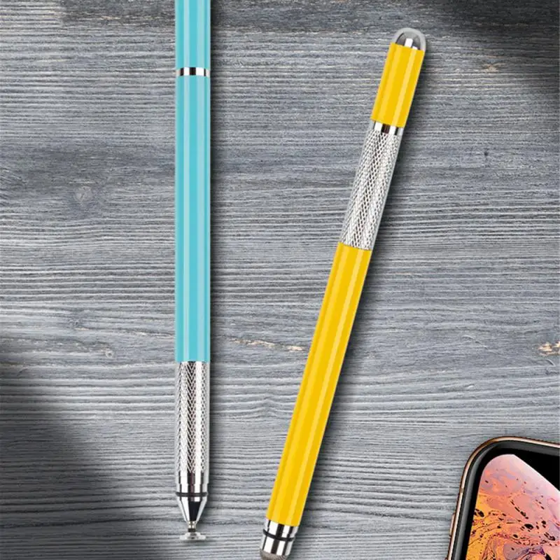 

Metal Stylus Painting Office Two In One Computer Touch Durable Tablet Accessories Computer Screen Pen Light Blue Double Head