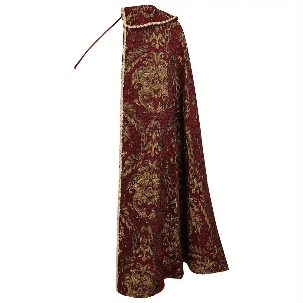 عباءة تيودور كينج من عصر النهضة في العصور الوسطى - رأس نبيل نصف كتف، مثالي لـ RenFaire، والكوسبلاي التاريخي والمناسبات ذات الطابع الشخصي