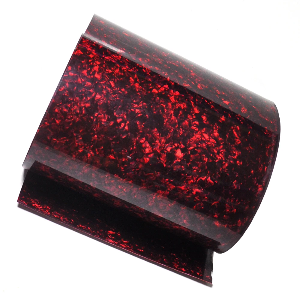 DIY Drum Wrap 0.46mm Red Pearl Celluloid Sheet Musical Instrument Deco Sheet