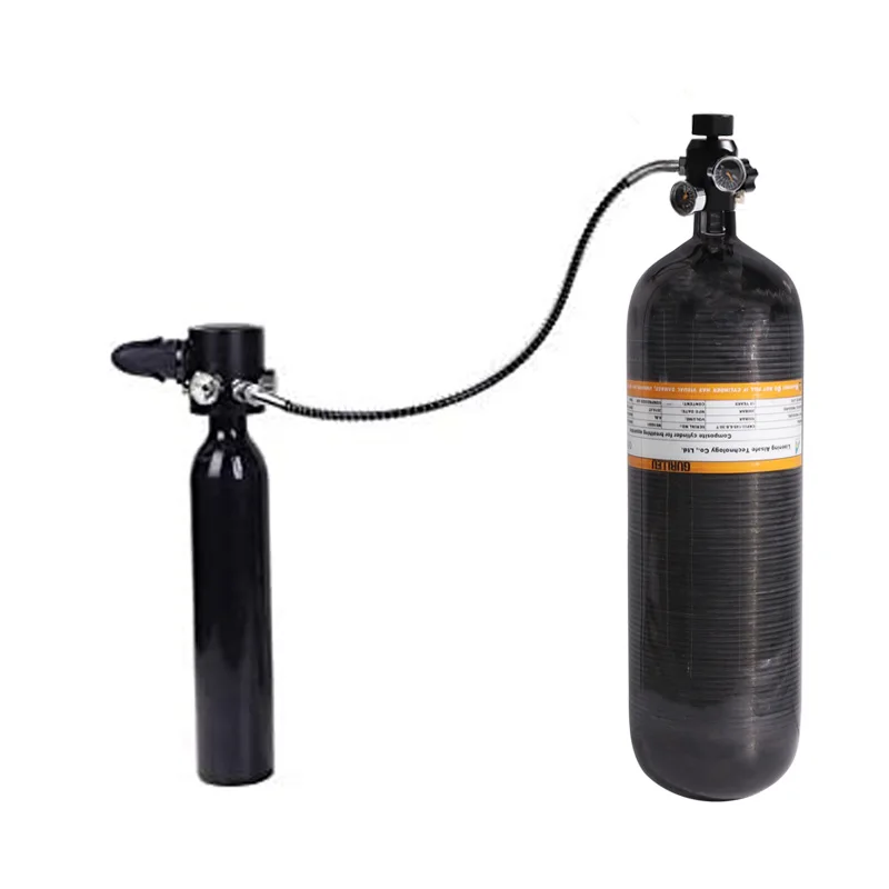 M18x1.5 Or 5/8-18UNF PCP Tank Dual Gauge Charging Valve Air Filling Station Refill Adapter With 400bar 6000psi  50cm Hose