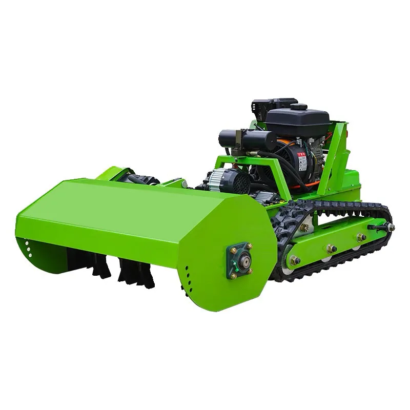 Remote control lawn mower robot, can climb 40 degree with large horsepower