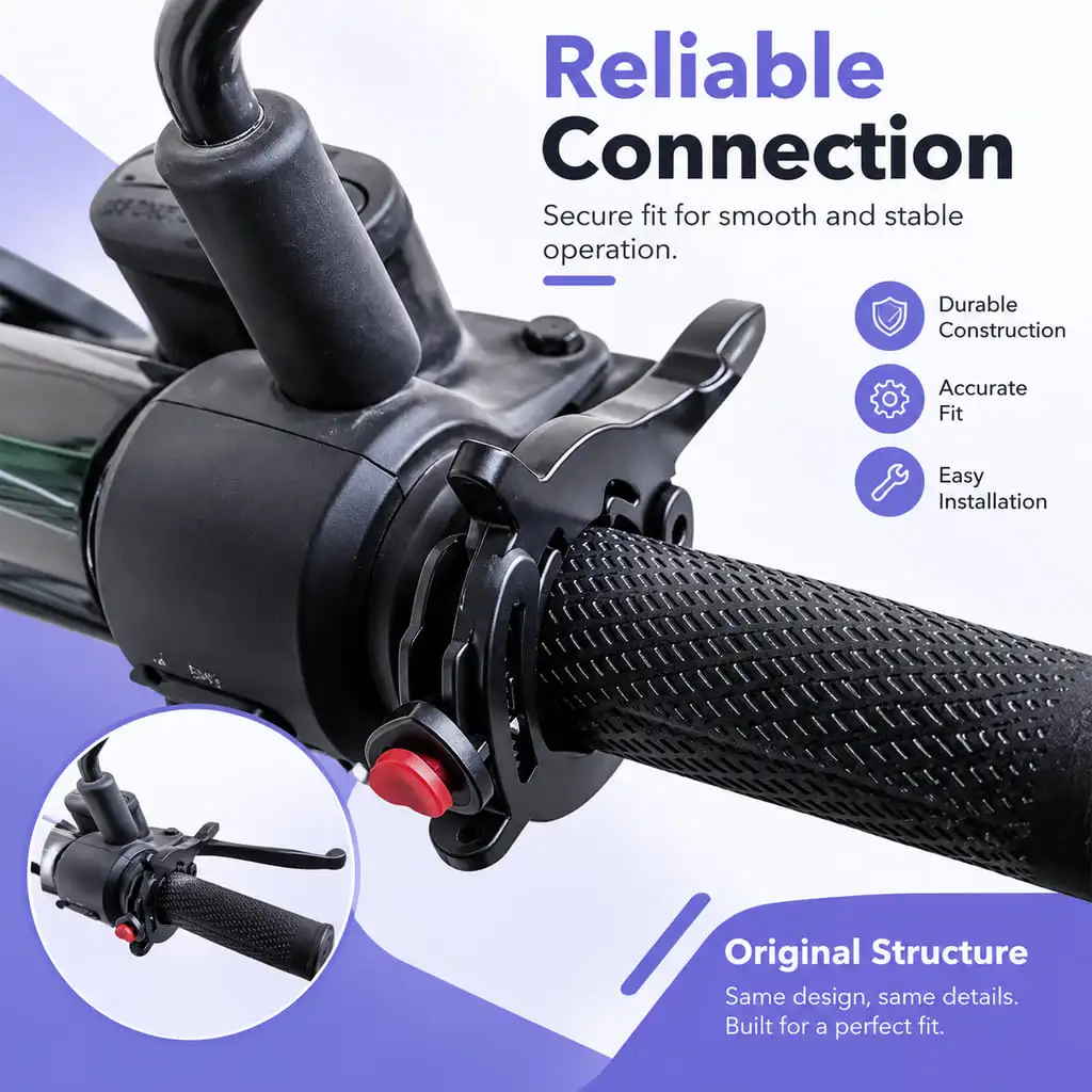 1PC Motorcycle Throttle Cruise Control Handlebar Assist for Most Motorcycles and Electric Bikes Red Button Wrist Relief