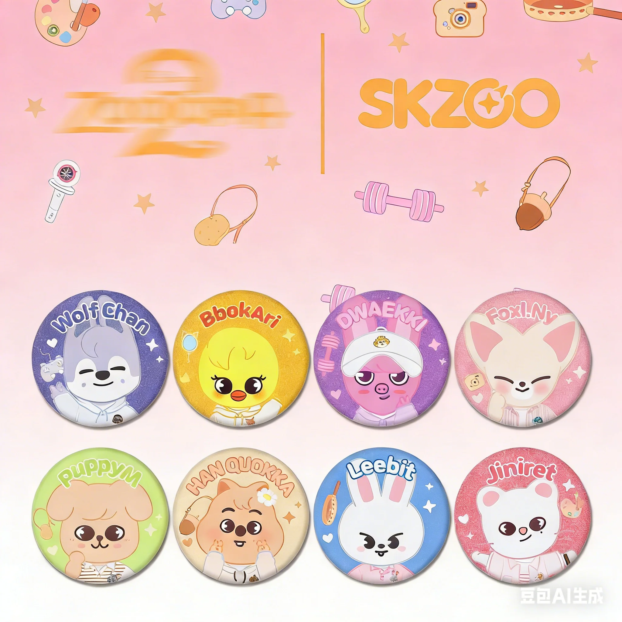 

Новая фирменная эмблема SKZOO KPOP STRAYKIDS Bang Chan Hyun Jin FELIX, коллекция аксессуаров, подарок