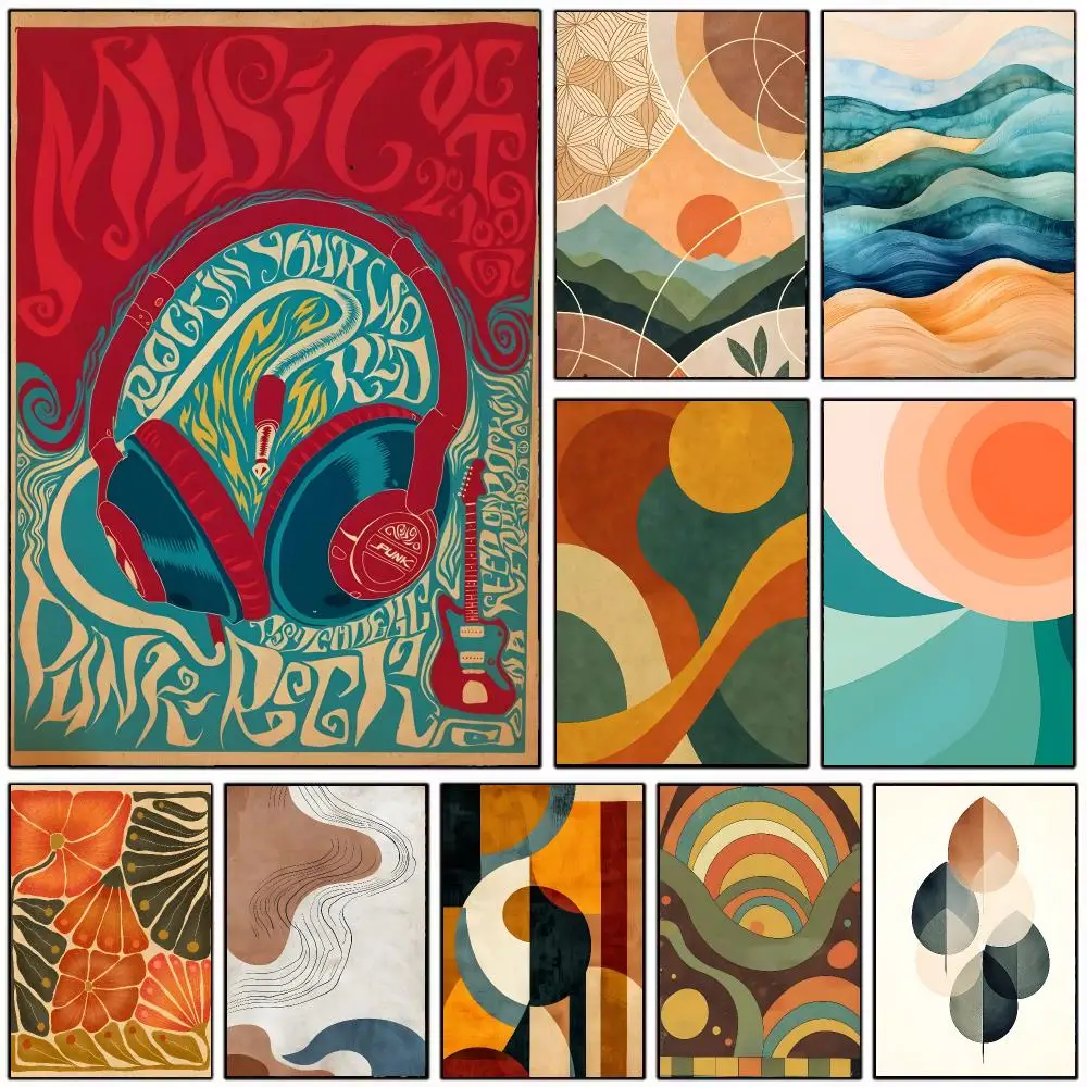 Retro Abstract Nourishing Soul Classic Poster Wall Art Print Decorative Mural Home Decor Gift Unframed