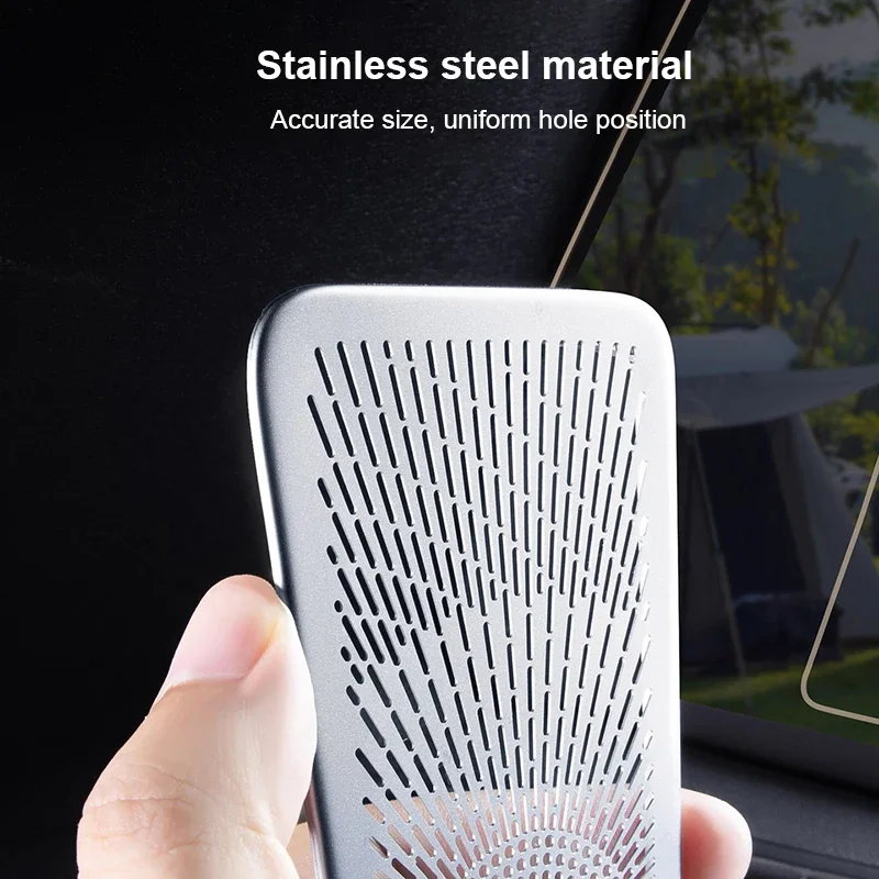2pcs Car Trunk Air Outlet Dust Cover Trim Sticker Stainless Steel Protective Cover for Volvo XC60 2018-2026 Interior Accessories - view 3