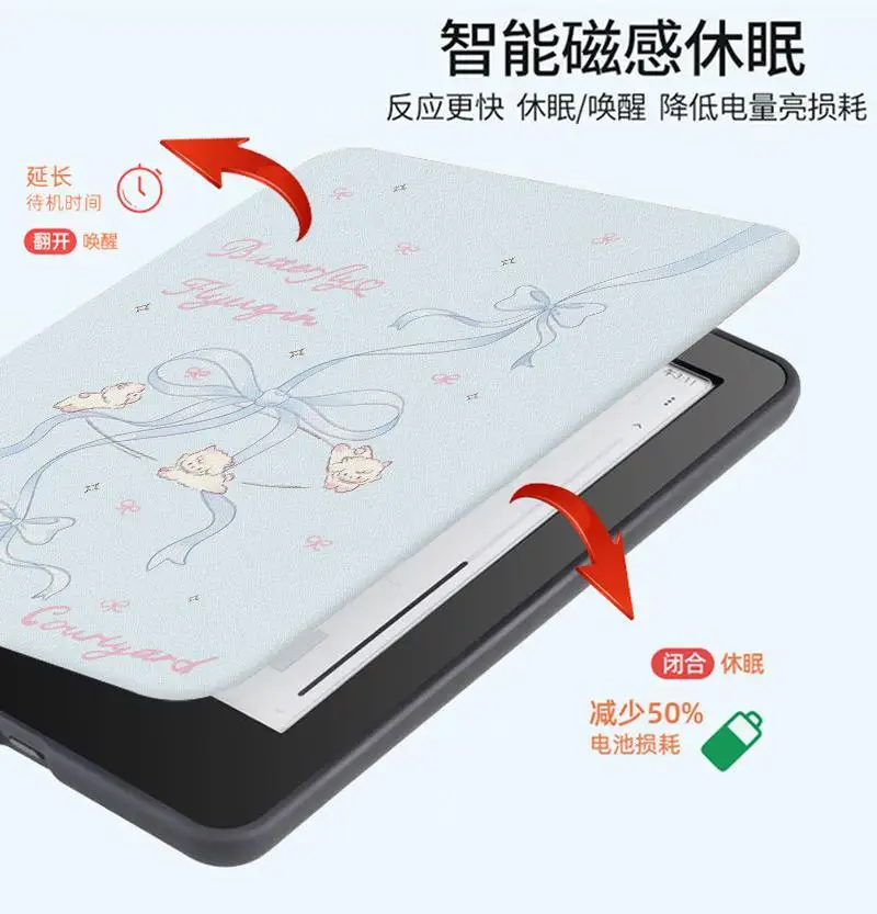 Cute Lamb Protective Case for 6” Kindle (11th Gen 2022/2024) – Premium Soft Edge Case Anti-Scratch & Shockproof, Auto Wake/Sleep