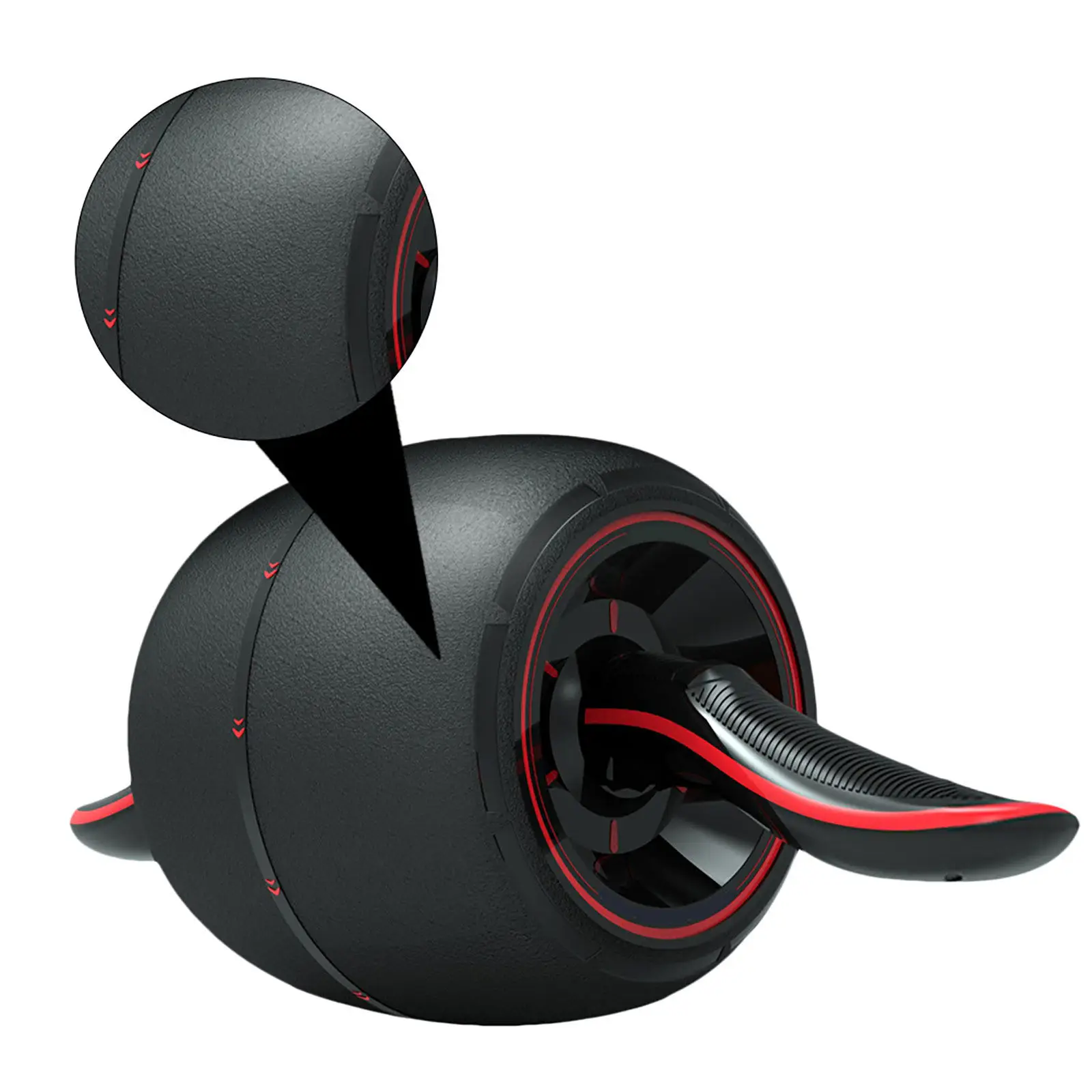 Exercise Ab Roller Wheel High Density Quiet Flexible Wear Resistant Fitness Wheel Ergonomic Grips Home Gym Core Strength