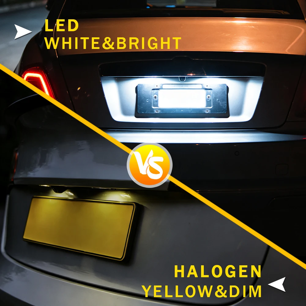 For Opel Astra J Sports Tourer J 2010-2015 Zafira Tourer C 2011-2016 2PCS LED License Number Plate Light Lamps