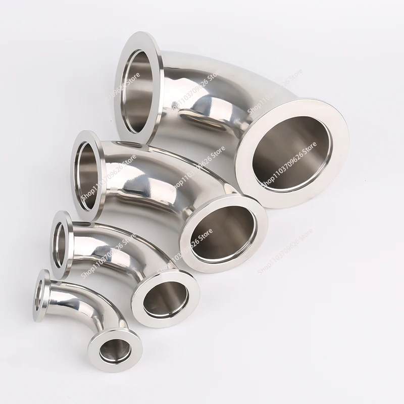 KF high vacuum elbow 304 stainless steel quick loading flange 16 chuck 25 joint 40 pipe fitting 50 63 clamp elbow