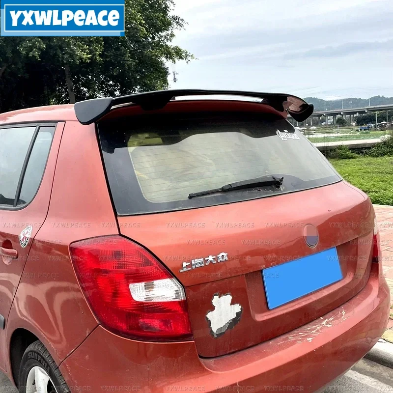 

For Skoda Fabia 2010 2011 2012 13 2014 Roof Spoiler High Quality ABS Material Primer Color Rear Trunk Wing Body Kit Accessories