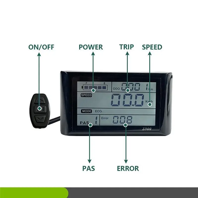 

Oct.495 36V 48V 250W 350W E-Bike 15A Sine Wave Brushless Controller with S900 Display E-Bike Light Display
