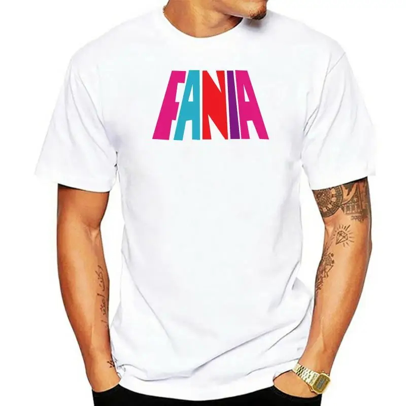 New Fania Records Music Logo White T-Shirt short slevee