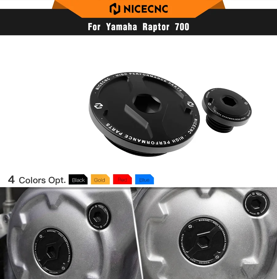 

NICECNC ATV Engine Cover Cap Plug Kit For YAMAHA Raptor 700 2006-2024 700R Raptor 660 2001-2005 YFZ450R 2014–24 YXZ1000R YZ250F