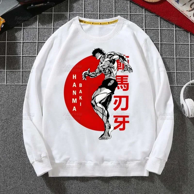 Baki The Grappler Anime Sweatshirts Harajuku Streetwear Top Autumn Spring O Neck Baki Hanma Pullover Yujiro Hanma Hoody Mens