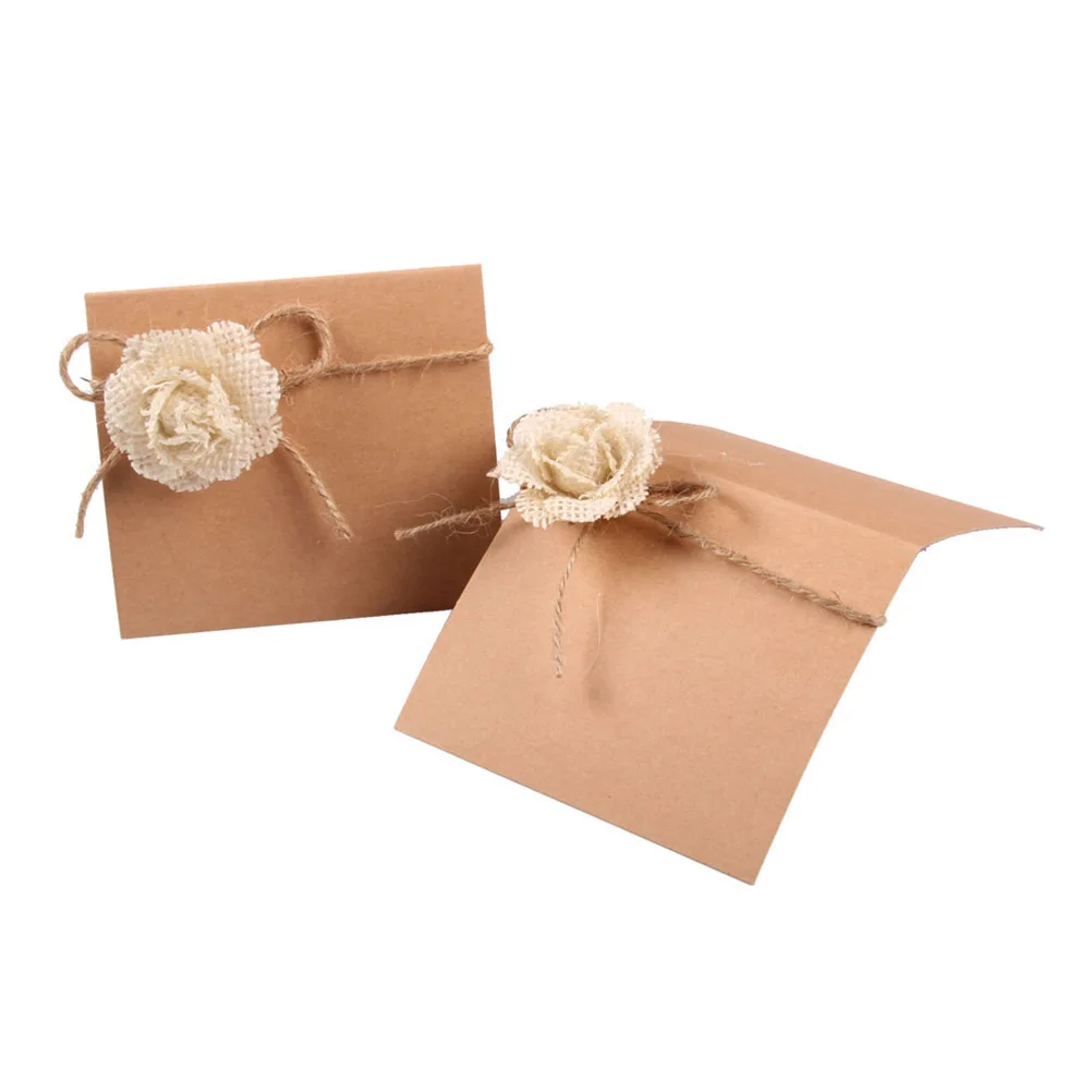 

10Pcs Burlap Flower Table Place Cards Chic and Elegant Guest Name Cards for Wedding Birthday Anniversary Party Decor