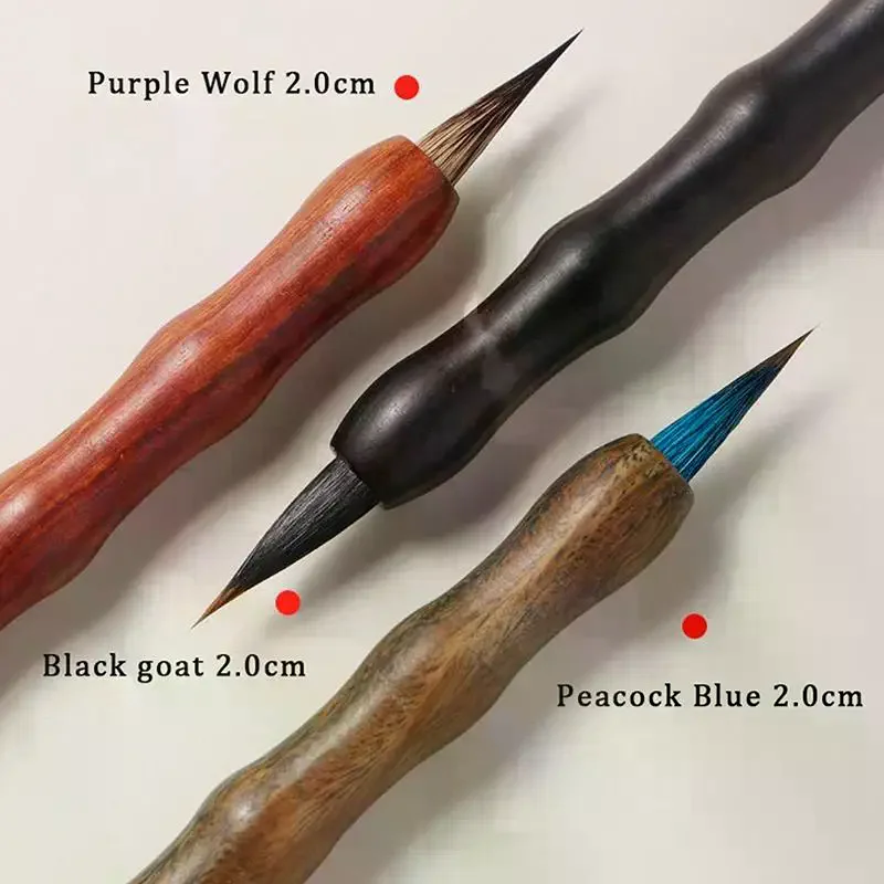 Hair Fine-Tip Brush Portable Calligraphy Brush For Travel Small Regular Script Watercolour Painting Outline Pen Animal