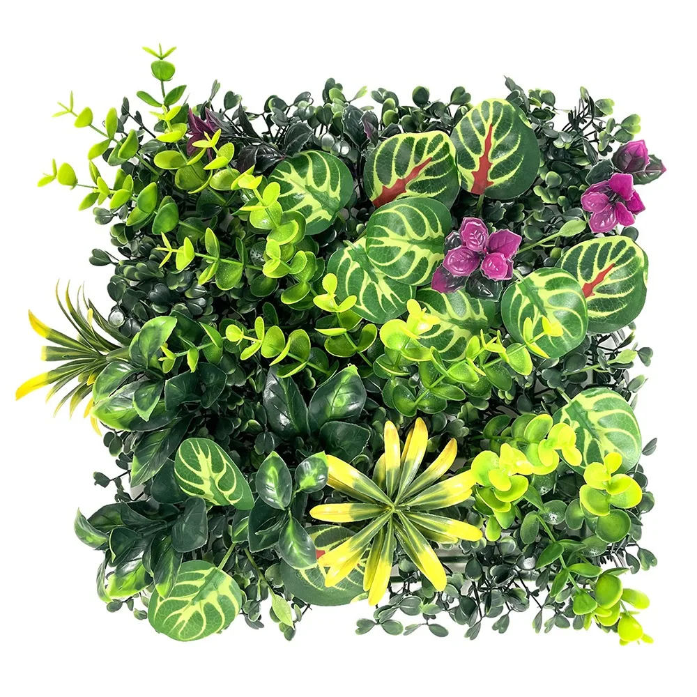 

DIY Artificial Plant Wall Panel Sunflower Eternal Life Simulation Maple Plant Sheet Green No Watering Artificial Fern Grass
