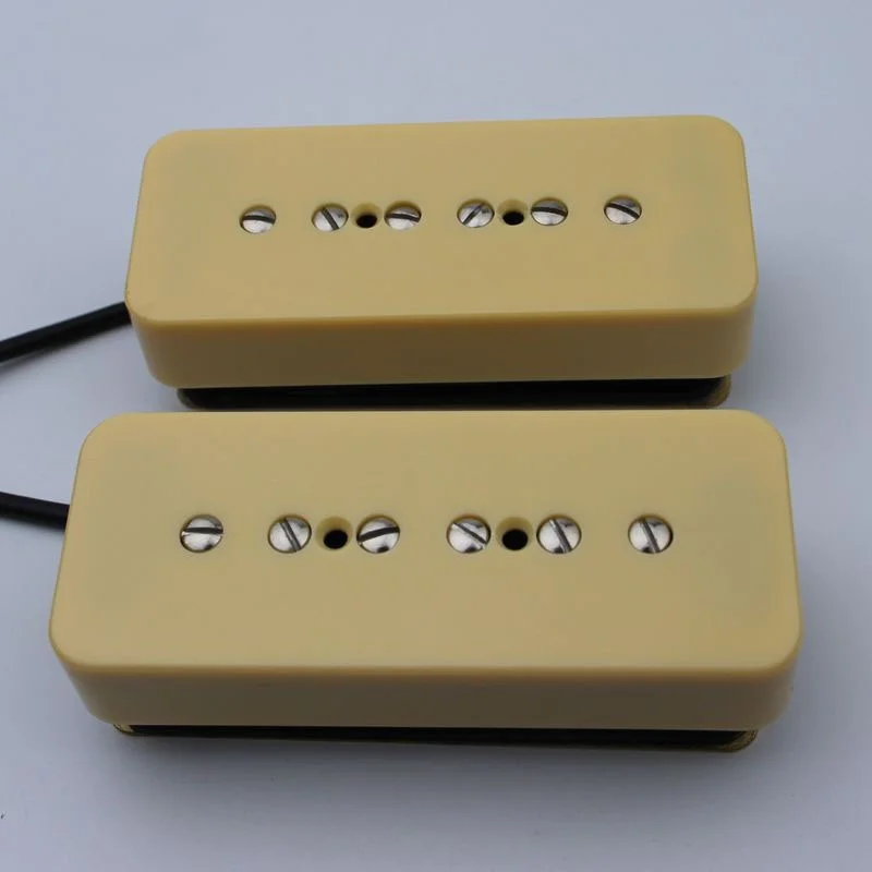 

Двухслойный набор звукоснимателей P90 с шумоподавлением — черные/желтые звукосниматели с одной катушкой для электрогитары