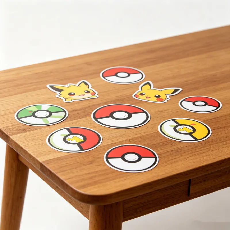 Kawaii Pokemon Anime Cartoon Aufkleber Niedliche Ästhetische Sticker für Laptop, Handy, Auto, Koffer, Dekoration, Kinderspielzeug