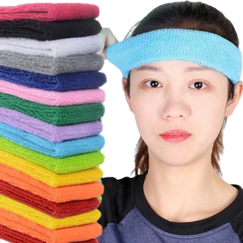 Pure Color Sports Headband Running Headwear Sweat-Absorbent Headband Basketball Antiperspirant Belt Fitness Sweat Guide Belt