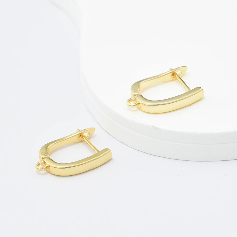 YANASI NEU 18K Gold Ohrringhaken Zubehör für Schmuckherstellung DIY Handgemachte Damen Kristall-Ohrringe Großhandel – Detail 3