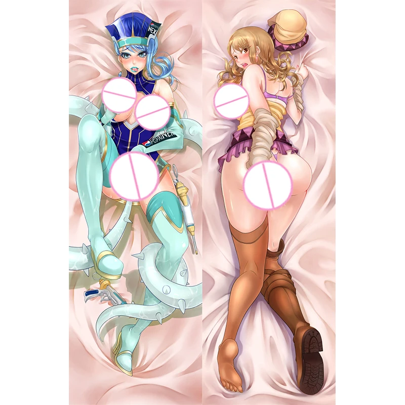 Anime Pillow Cover Dakimakura  Blue Rose  Double-Sided Print Life-Size Body Pillows Cover Adult Case Bedding Gifts