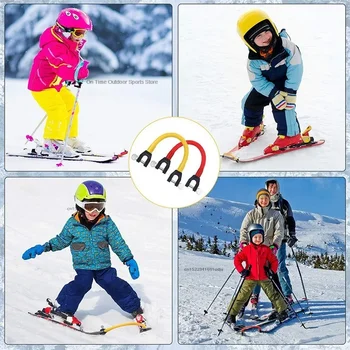 Conector de punta de esquí para principiantes, conector de ayuda de cuña de esquí para niños y adultos, entrenamiento al aire libre, ejercicio, deporte, accesorios de snowboard