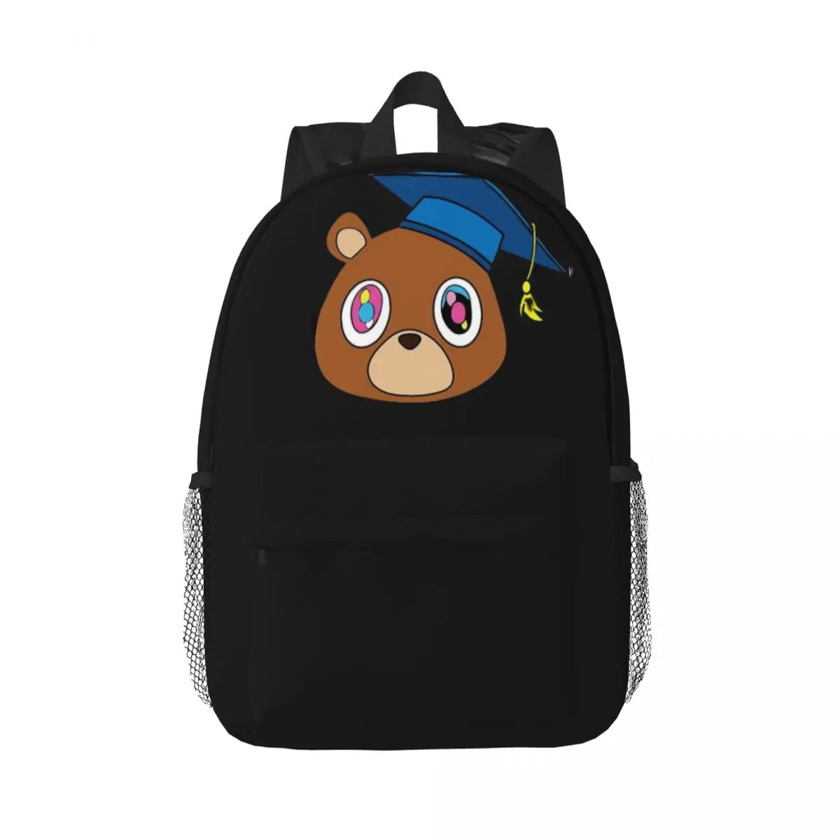 Kanye-mochila con diseño de oso de graduación para niños, morral escolar de viaje para adolescentes y mujeres