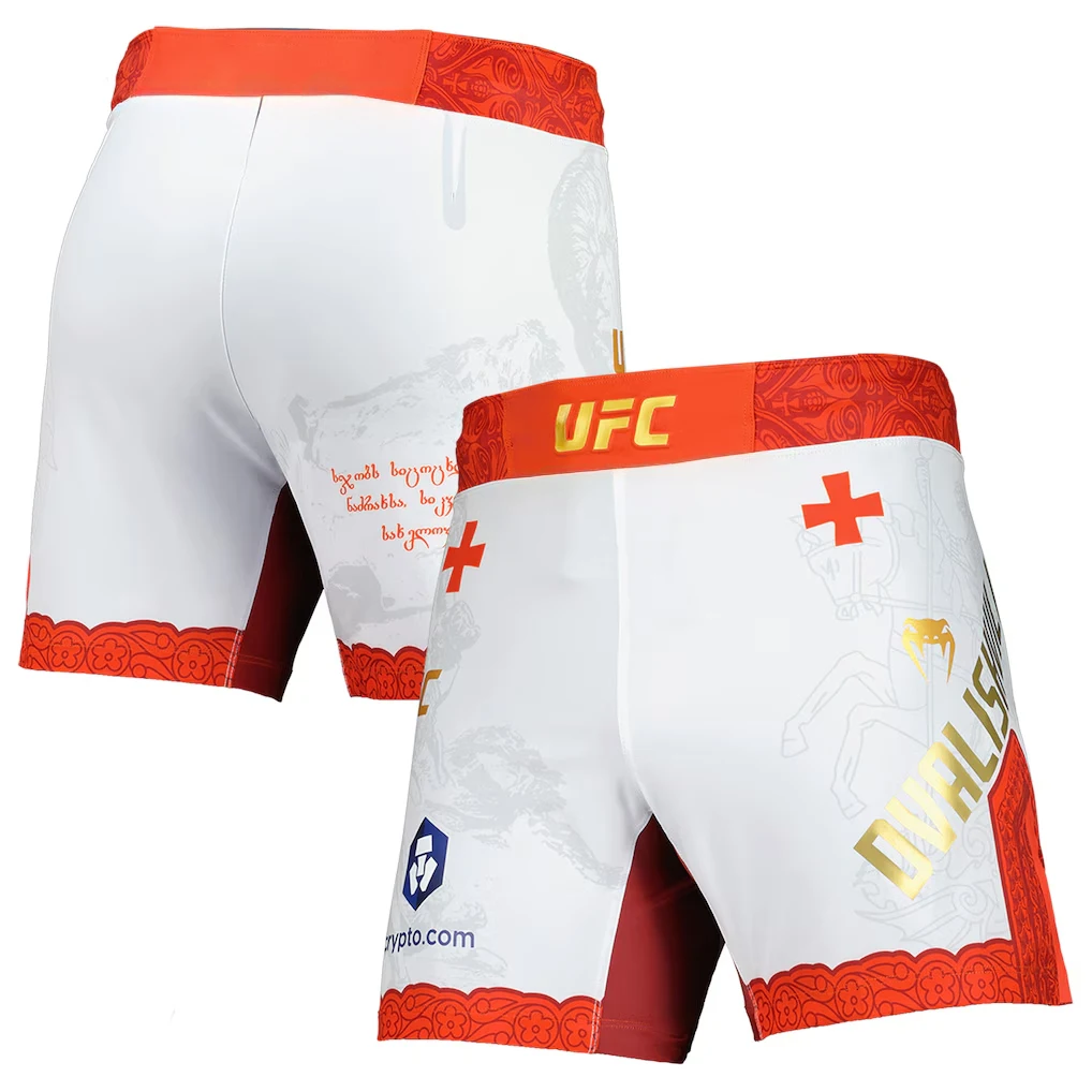

UFC 323 New Unrivaled By White Merab Dvalishvili Short Fit Fight Short Men's MMA Oversized Quick Drying Boxing Jujitsu Shorts