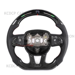 LED Racing Speed Carbon Fiber Steering Wheel For Dodge Charger Challenger SRT 2015+