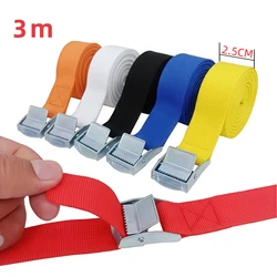 3M Cam Buckle Cargo Straps, Zinc Alloy Buckle PP Webbing Tie Down Belt for Car, Motorcycle, Luggage Transport