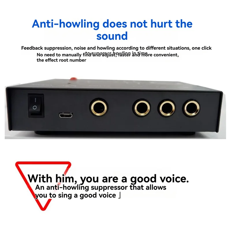 

SQPP-YP-3 3 Channels Microphone Anti-Howling Device, Front Stage Effector,Suppressor Frequency Shift Equalizer