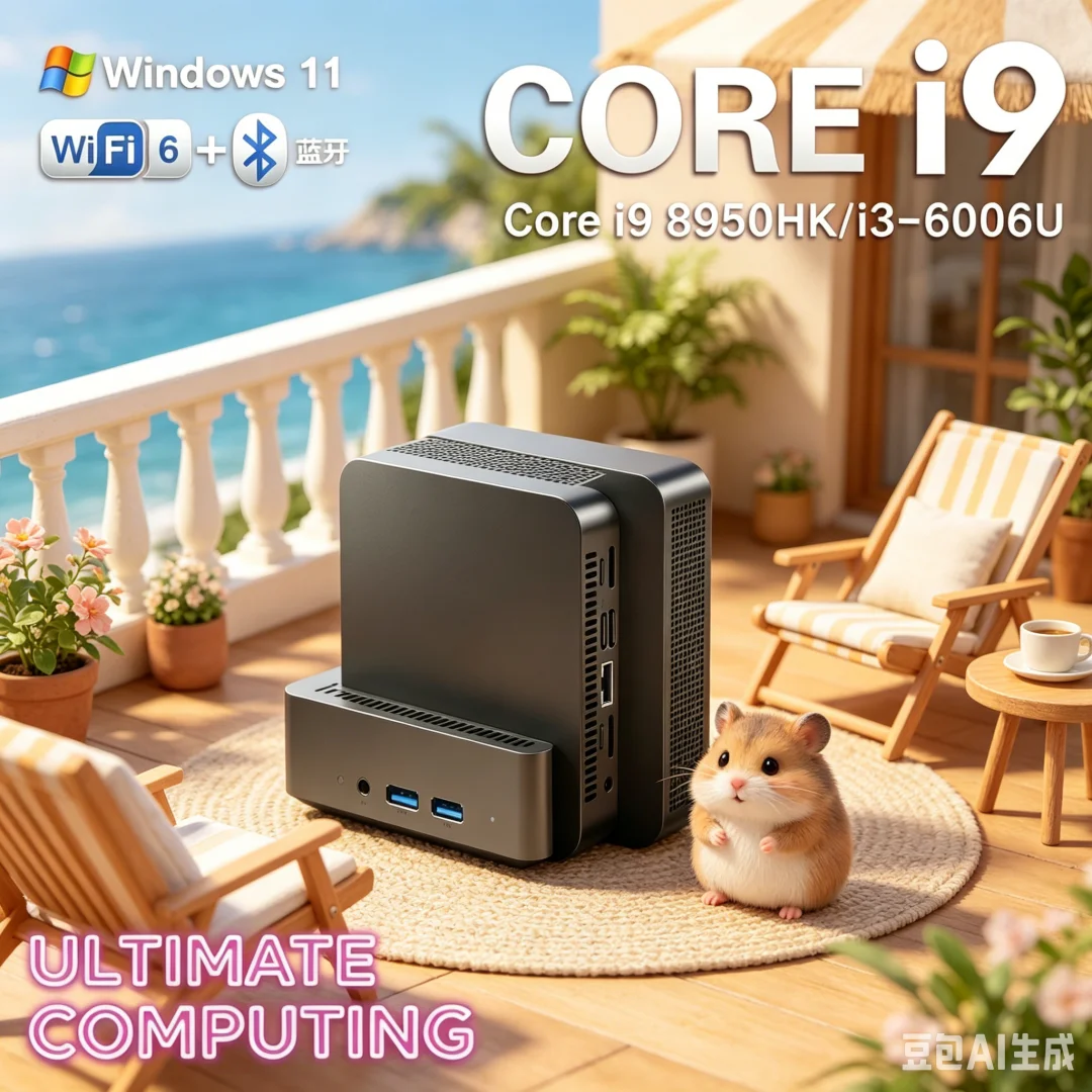 Arcane Core Mini PC 2026 I9 8950HK/I3-6006U Windows 11 pro 32GB RAM 1TB/2TB SSD 4K HD WIFI 6 BT5.2 Petite Concealed Computer