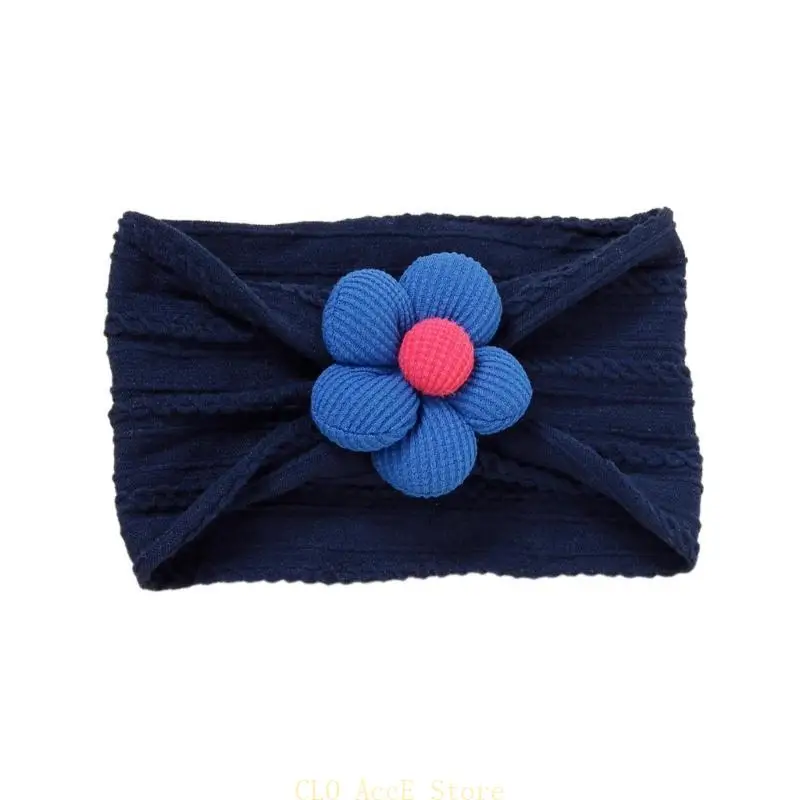 

16FE 5-Petal Designed Flower Headwear Headband Infant Hair Accessory for Baby Girls