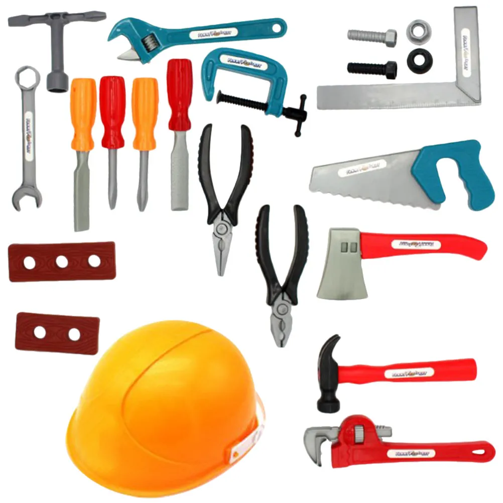 22Pcs Kids Assemble Engineer Builder Kit Colorful Repair Set Educational Pretend Play Role Play Enhances Creativity Cognitive