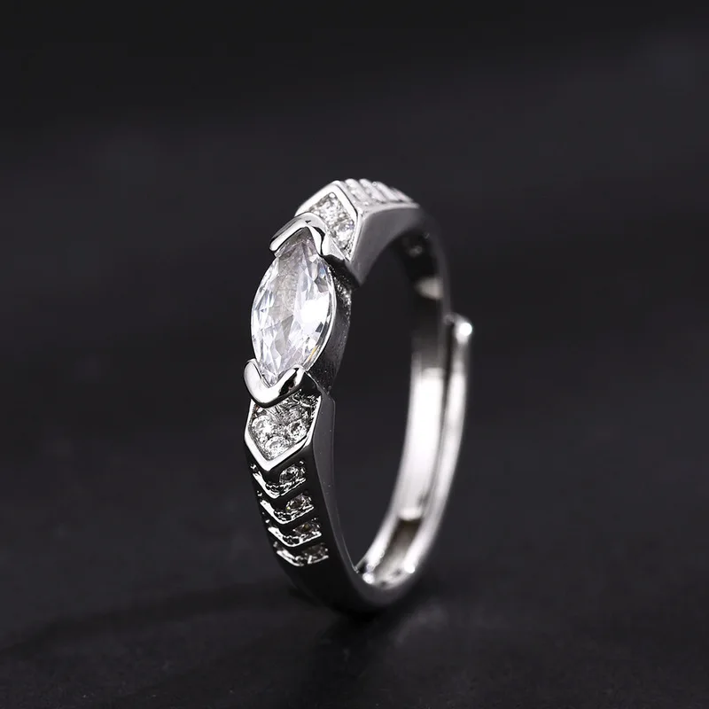 European and American cross-border Horus Eye 2.0 ring hip-hop American street color horse eye diamond ring
