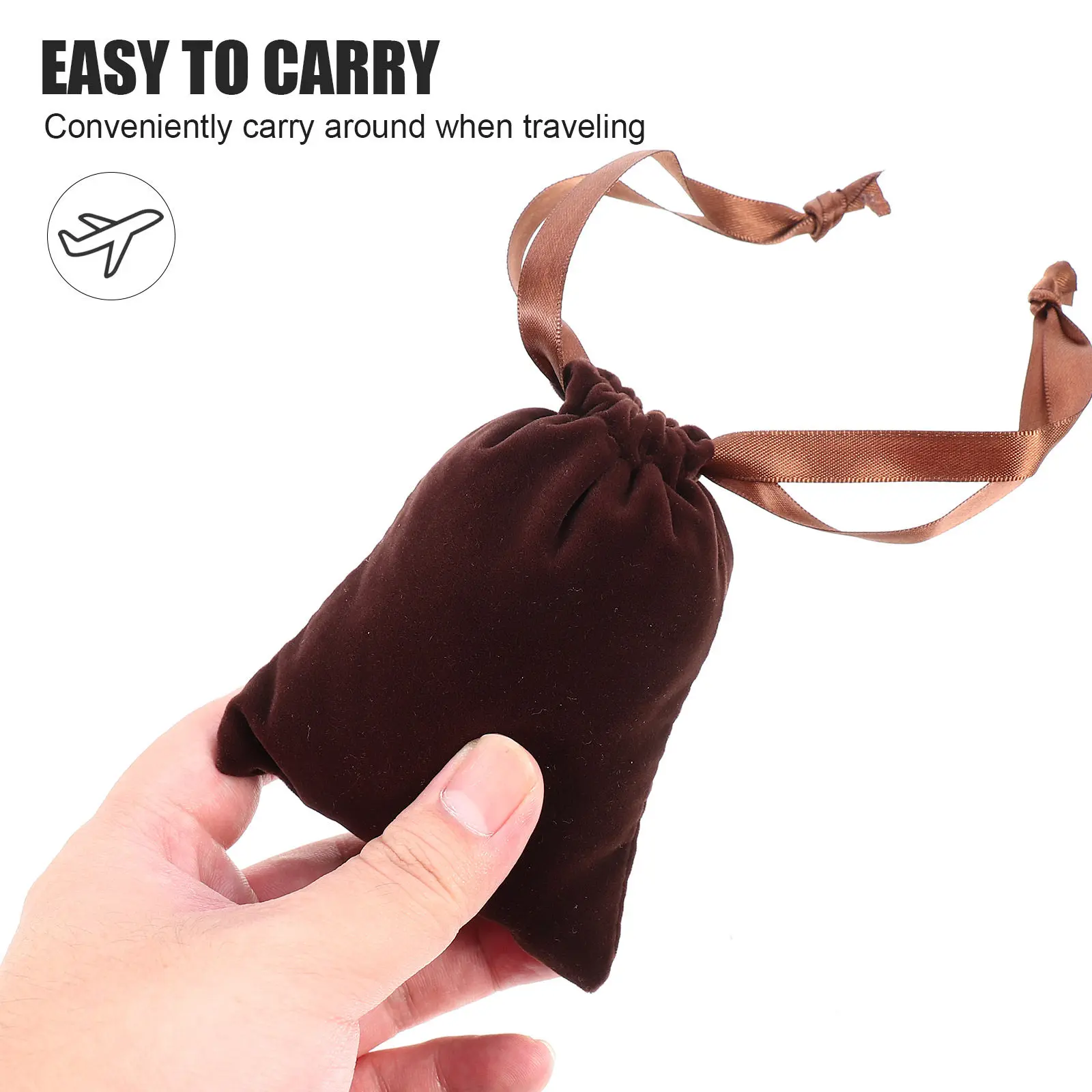 

6 шт. велюровых мешочков для хранения украшений с завязками, легкий доступ, защита от пыли для серег и ожерелий