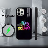 C-Coldplay Phone Case Band For IPhone 16 15 14 13 12 11 Pro Max Plus Mini Magsafe Mirror Wireless Magnetic Cover