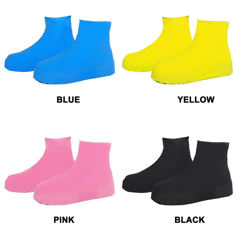 Cubiertas impermeables para zapatos, botas de lluvia antideslizantes de silicona, Protector de zapatillas Unisex para exteriores y días lluviosos,