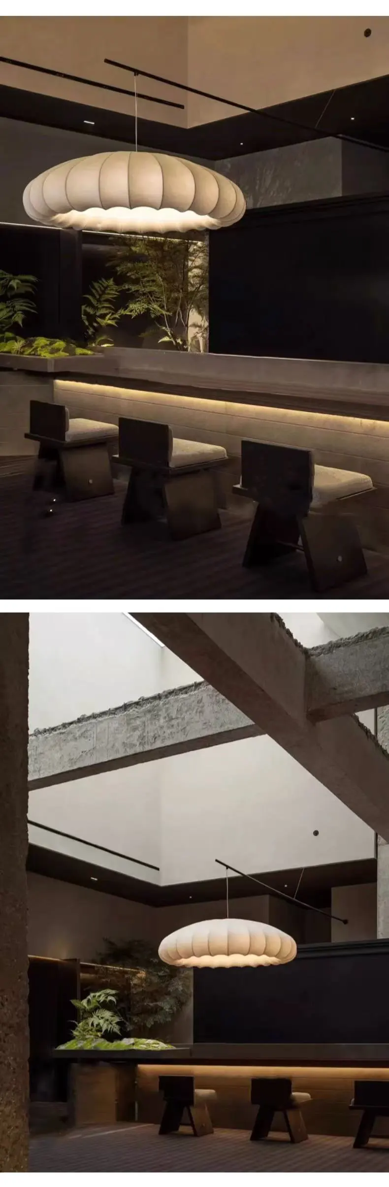 Nordic Bar LED Pendant Light Fabric E27