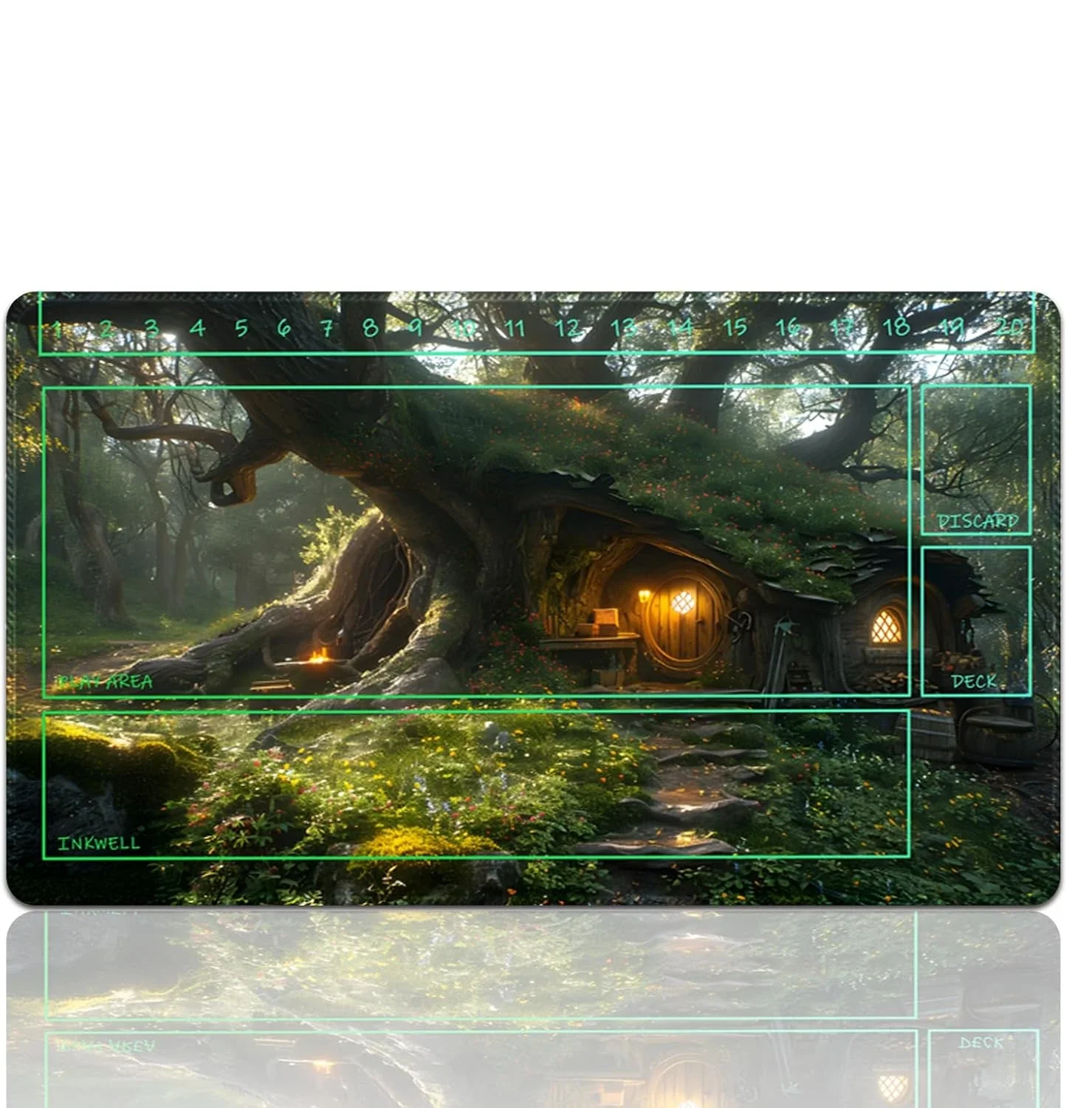 Lorcana Spielmatte, Mauspad, Handelskarte, Gaming, rutschfeste Spielmatten, unterstützter Kampframework für Anfänger, TCG, 35 x 60 cm