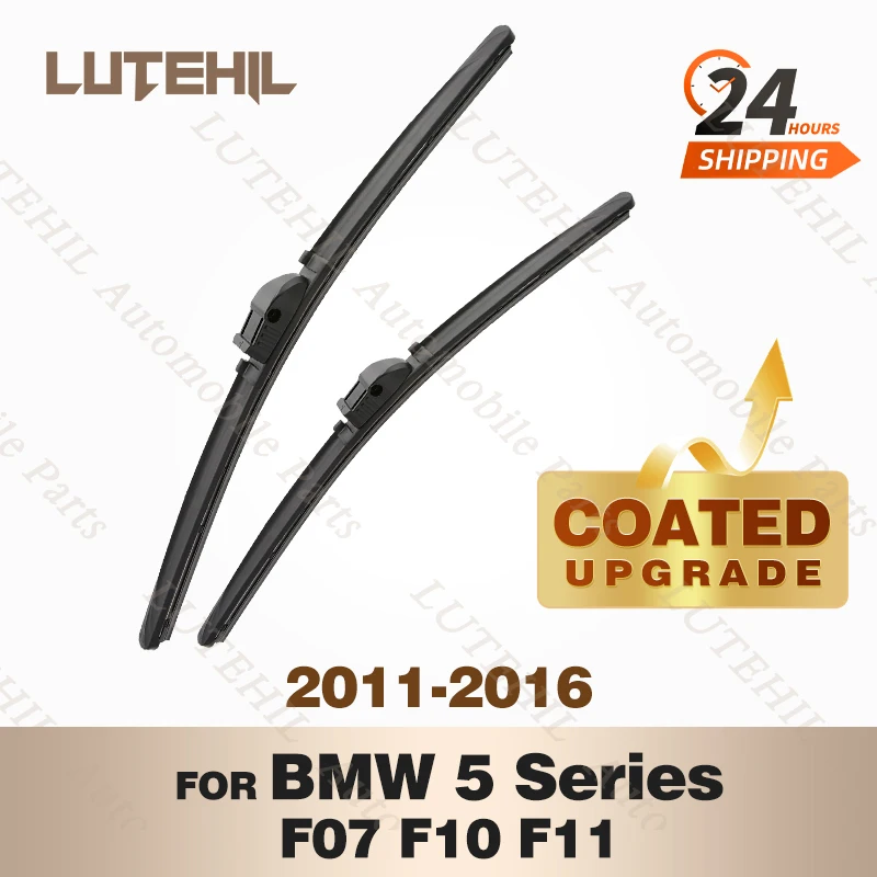 

LUTEHIL's Silicone Front Wiper Set For BMW 5 Series F07 F10 F11 2011 - 2016 2012 2013 2014 coated windshield wiper blade 26"+18"