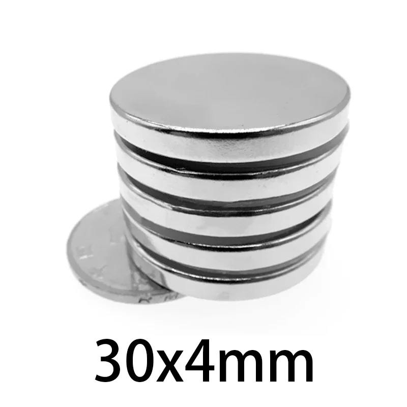 30x4mm Powerful Magnets 30*4 Strong Disc Magnets For Fridge, DIY, Building, Scientific, Craft, Education 30x4